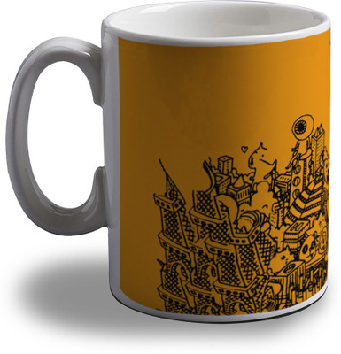 

Artifa Robot Drawing Porcelain, Ceramic Mug(350 ml), Multicolor