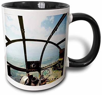 

3dRose B-25 Miss Mitchell War Plane Us24 Bfr0075 Bernard Friel Two Tone Black, 11 oz, Black/White Ceramic Mug(60 ml), Multicolor