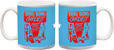 

Posterboy Ding Dong Girlies Ceramic Mug(350 ml), Multicolor