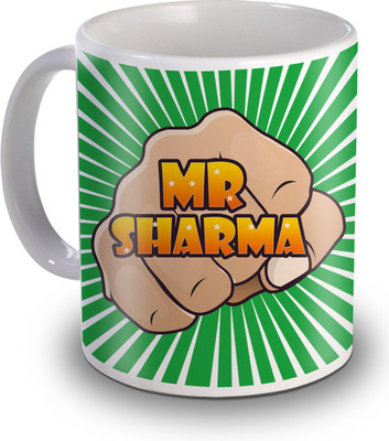 

SKY TRENDS Mr Sharma Gifts For Husband Ceramic Mug(350 ml), White