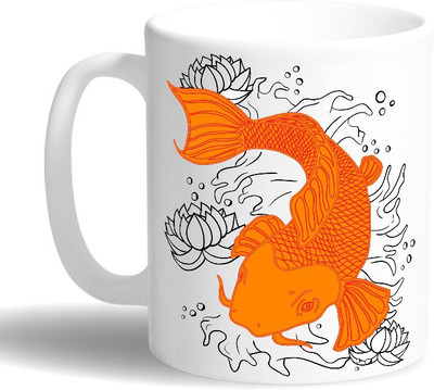 

PRINT OPERA Fish Ceramic Mug(330 ml), Multicolor