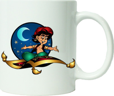 

Maison N Mode Aladdin And Flying Carpet Coffee Ceramic Mug(330 ml), Multicolor