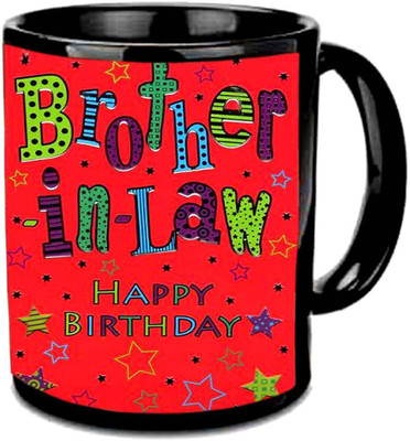 

Raj Laxmi appy b'day brother in law black Ceramic Mug(350 ml)