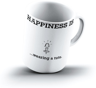

Ucard Happiness Is1945 Bone China, Ceramic, Porcelain Mug(325 ml), Multicolor