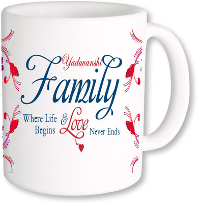 

PhotogiftsIndia Yadwanshi Family Ceramic Mug(325 ml), Multicolor