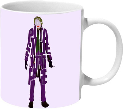 

Mooch Wale Batman Joker Lets Put A Smile On That Face Purple Baground Ceramic Mug(325 ml), Multicolor
