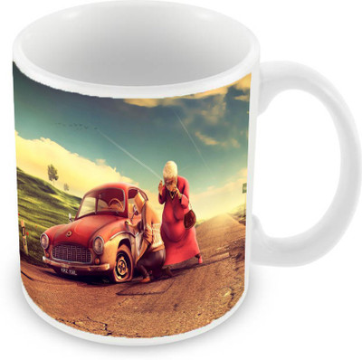 

Sleep Nature's SN-MG-55 Ceramic Mug(350 ml), Multicolor
