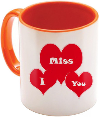 

SKY TRENDS Wonderful & Best Valentine Orange Gift For GirlFriend,Boyfriend,Husband,Wife,Friend Design Cod 008 Ceramic Mug(325 ml)