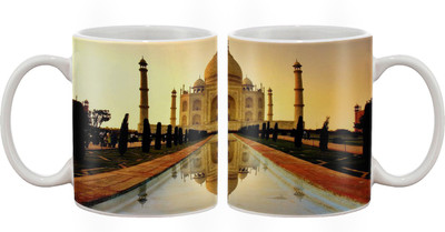 

Artifa Reflection Of Taj Mahal Porcelain, Ceramic Mug(350 ml), Multicolor