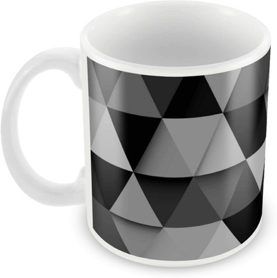 

Posterboy Triangles - Black Ceramic Mug(350 ml), Multicolor