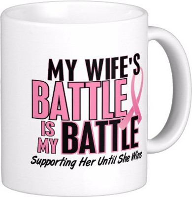 

Exoctic Silver Ribbon- Breast Cancer Awareness C002 Ceramic Mug(300 ml), Black;pink;white