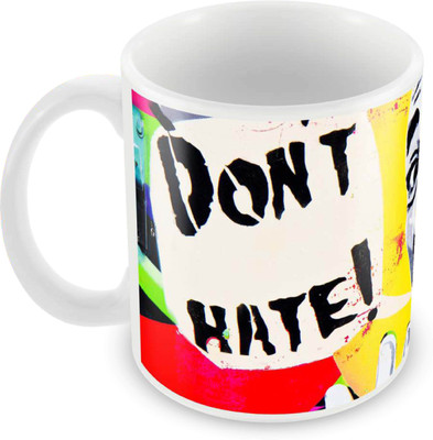 

Posterboy Don'T Hate Ceramic Mug(350 ml), Multicolor