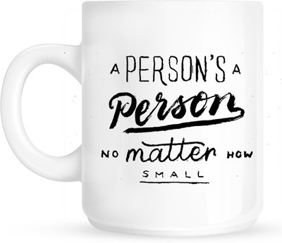 

HuppmeGift Typography White Ceramic Mug(350 ml)