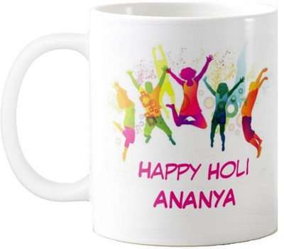 

Exoctic Silver Happy Holi Ananya Series001 Ceramic Mug(330 ml), Multicolor