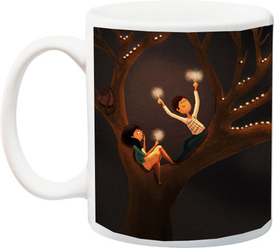 

ME&YOU Beautiful Diwali Gifting Ceramic Mug(325 ml), Multicolor