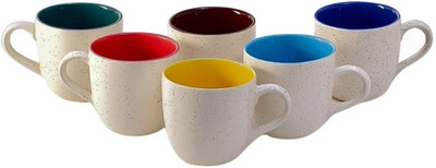 

Intrend CDI Multi-55 Ceramic Mug(130 ml, Pack of 6), Multicolor