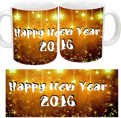 

Raj Laxmi New year lighting stars cup Ceramic Mug(350 ml)