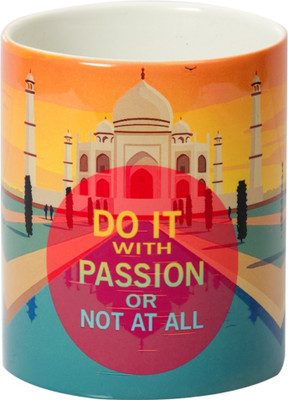 

Design Guns Taj Mahal Ceramic Mug(350 ml), Multicolor