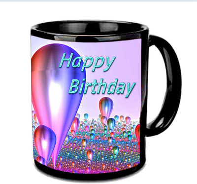 

Raj Laxmi Matrix ballons b'day white Ceramic Mug(350 ml)