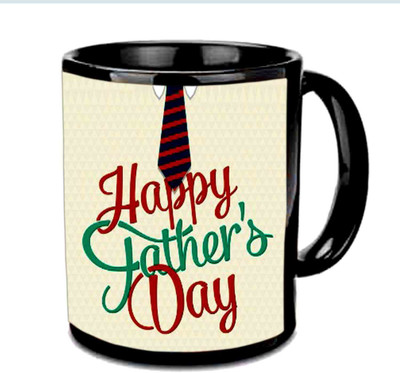 

Raj Laxmi Nice Font Style Fathers Day Wishes Multicolor Ceramic Mug(350 ml), Black