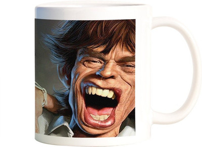 

Rangeele Inkers young keith richards mick jagger Ceramic Mug(300 ml), Multicolor