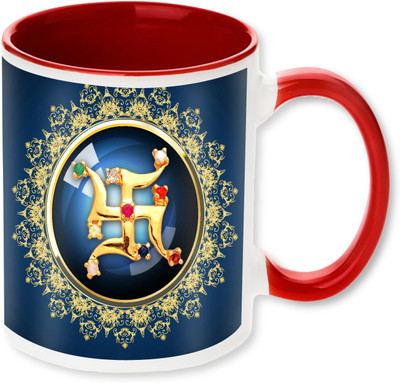 

Heyworlds happy diwali gifts 41 Ceramic Mug(325 ml), Multicolor