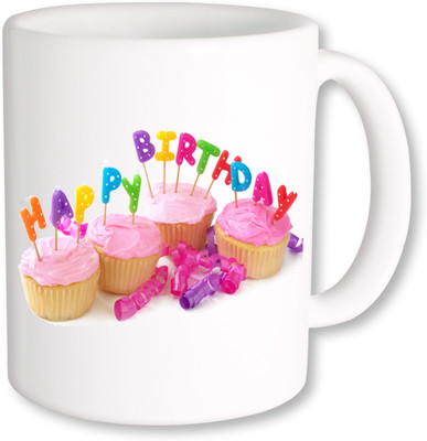 

PhotogiftsIndia happy bithday Ceramic Mug(325 ml), Multicolor