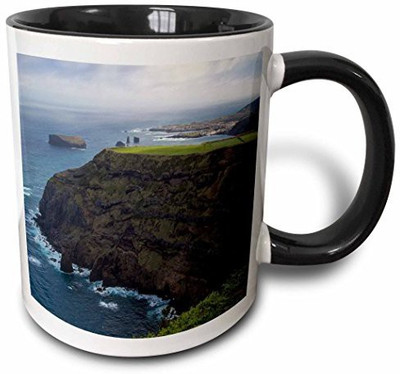 

3dRose mug_206351_4 Miradouro Do Escalvado, Coast of Sao Miguel Island, Azores, Portugal Two Tone Black, 11 oz, Black/White Ceramic Mug(60 ml), Multicolor