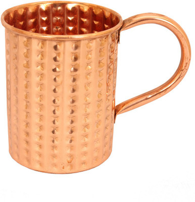 

IndianArtVilla Copper Diamond Copper Mug(530 ml)