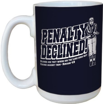 

Tree-Free Greetings Greetings lm44311 Penalty Declined: Romans 4:8 Ceramic with Full-Sized Handle, 15-Ounce Ceramic Mug(60 ml), Multicolor
