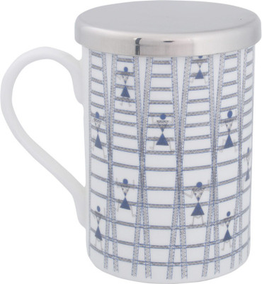 

Arttdinox Twirl Porcelain Mug(200 ml), White