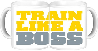 

Shopmillions Train Like A Boss Ceramic Mug(300 ml), Multicolor