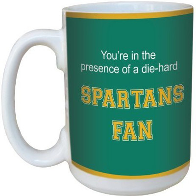 

Tree-Free Greetings Greetings lm44510 Spartans College Football Fan Ceramic with Full-Sized Handle, 15-Ounce Ceramic Mug(60 ml), Multicolor