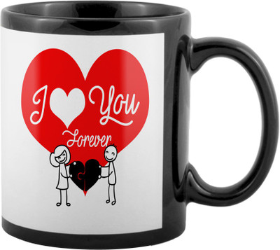 

SKY TRENDS Valentine Gifts For Special Girlfriend,Boyfriend,Wife,Husband,design 215 Ceramic Mug(325 ml), Black