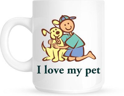 

HuppmeGift Pet Love White Ceramic Mug(350 ml)