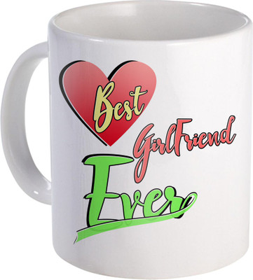 

SKY TRENDS Best GifrlFriend Ever A Coffe Gift for Special DAy Valentine Day Design (62) Ceramic Mug(320 ml), White