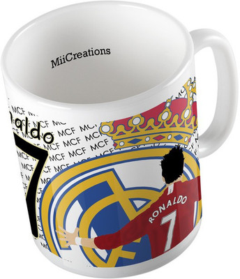 

MiiCreations Printed Ronaldo Ceramic Mug(325 ml), Multicolor