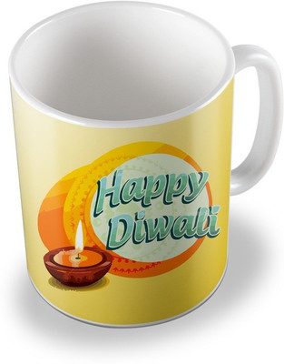 

SKY TRENDS sky trends # D009 diwali gift set Ceramic Mug(325 ml), White