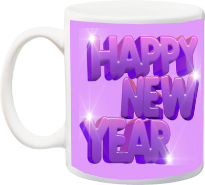 

ME&YOU Gift for mother/father/brother/sister/wife/husband/ boyfriend/girlfriend/friend:Happy N Y printed Ceramic Mug(325 ml), Multicolor
