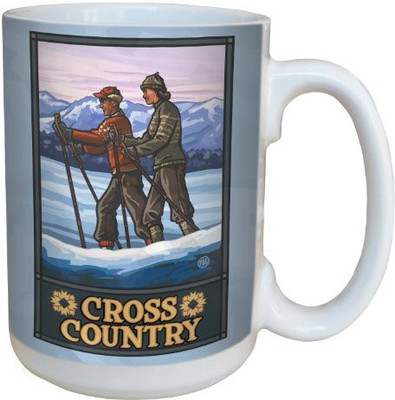 

Tree-Free Greetings Greetings lm43129 Vintage Cross Country Skiing Outdoors by Paul A. Lanquist Ceramic with Full-Sized Handle, 15-Ounce, Multicolored Ceramic Mug(60 ml), Multicolor