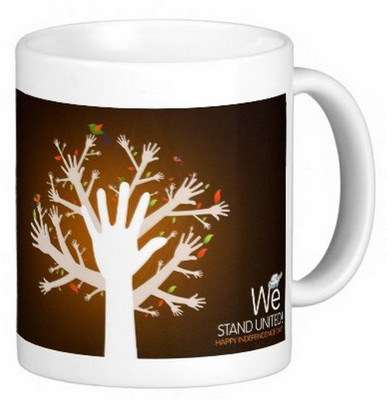 

Exoctic Silver INDEPENDENCE DAY 016 Ceramic Mug(300 ml), Multicolor