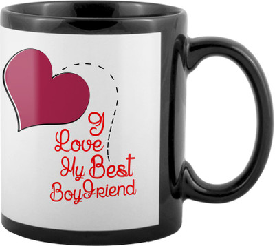 

SKY TRENDS World's Best Gifts For Valentine Girlfriend Boyfriend Friend Husband Wife Anniversary & Birthday Design Code 093 Ceramic Mug(325 ml), Black