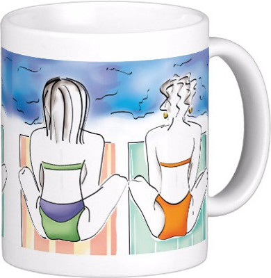 

Exoctic Silver Best Quoted Coffee 00185 Ceramic Mug(300 ml), Multicolor