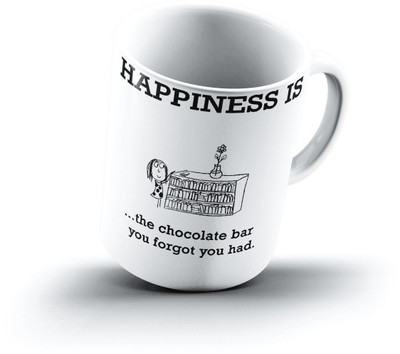 

Ucard Happiness Is1735 Bone China, Ceramic, Porcelain Mug(325 ml)