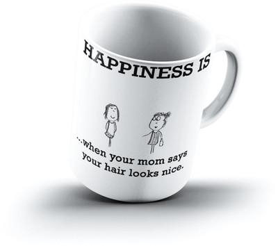 

Ucard Happiness Is1234 Bone China, Ceramic, Porcelain Mug(325 ml)