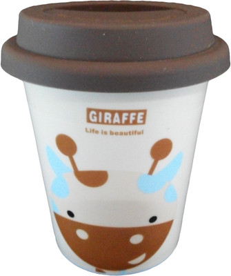 

GeekGoodies Giraffe Ceramic Cream Porcelain Mug(210 ml), Multicolor