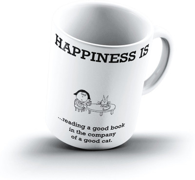 Ucard Happiness Is1432 Bone China, Ceramic, Porcelain Mug(325 ml)