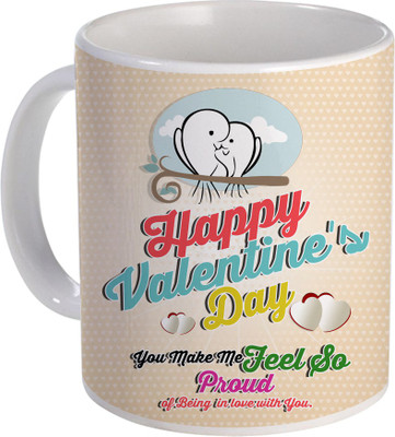 

SKY TRENDS Can't Help Falling in Love mug Best Gift for Valentine's Day, Her, Girlfriend,boy friend,husband, Wife,Birthday, Anniversary,Christmas or Any Holidays Design 012 Ceramic Mug(320 ml), Blue;white