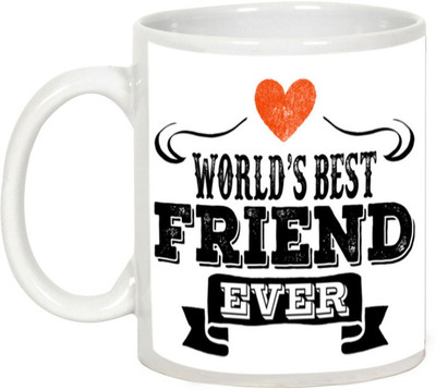 

AllUPrints Friendship Day Gifts - World's Best Friend Ever Ceramic Mug(325 ml), White