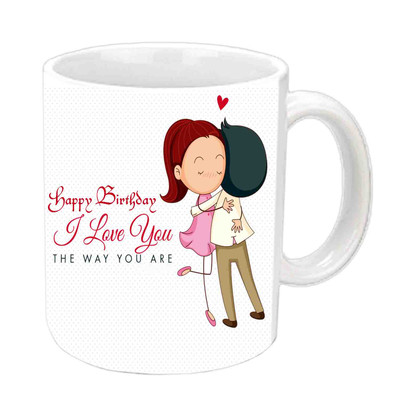 

Jiya Creation1 Happy B'day My Love White Ceramic Ceramic Mug(350 ml), Multicolor